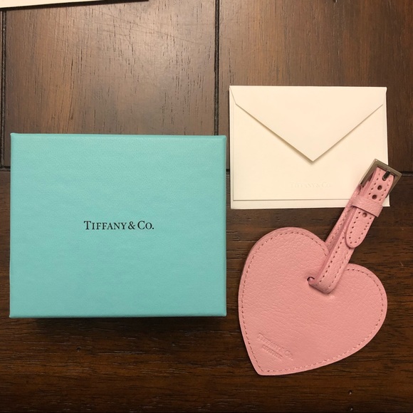 Tiffany Co Pink Leather Luggage Tag 